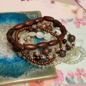Treska gorgeous wooden stretch bracelets